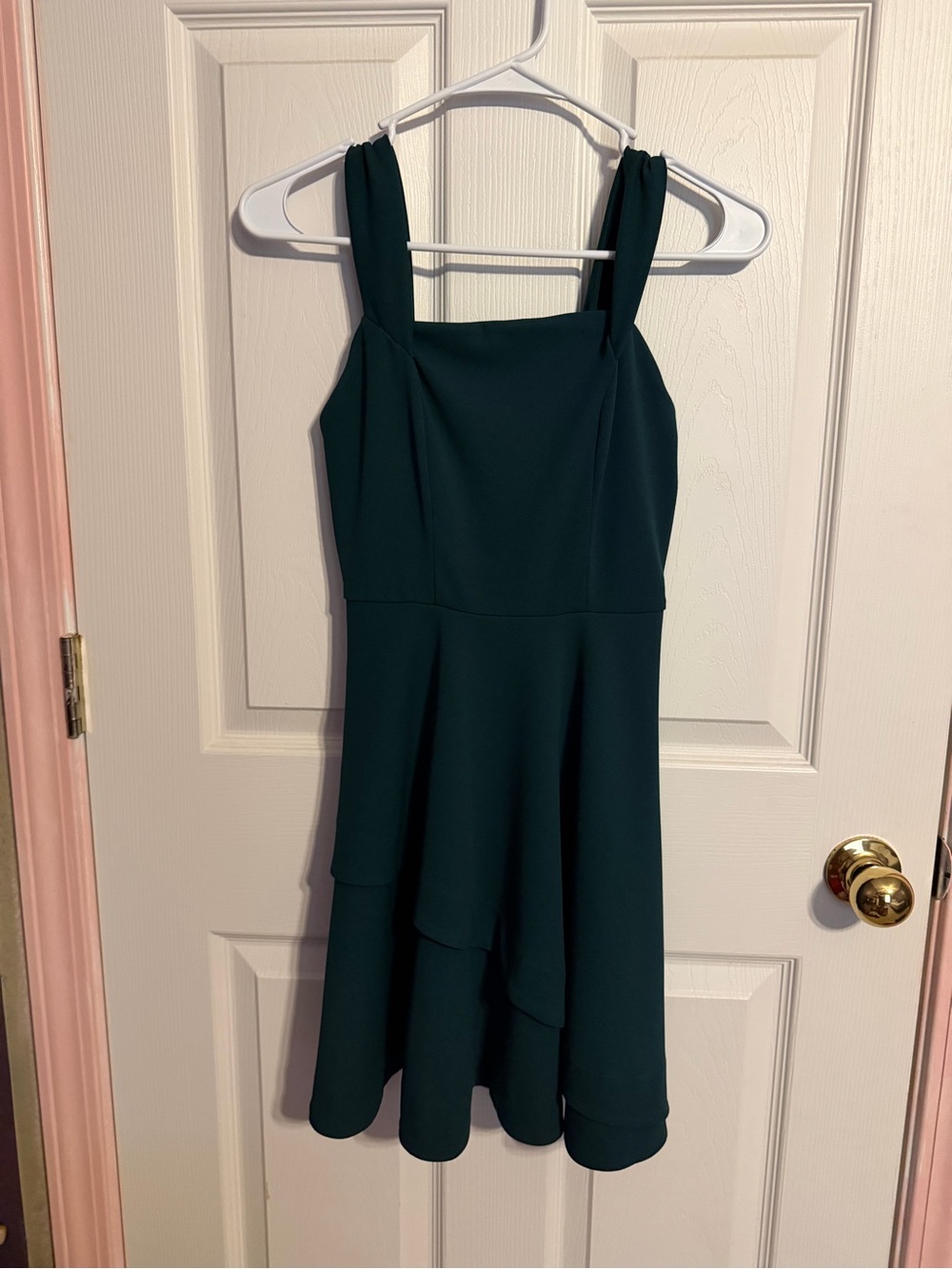 Xtraordinary Emerald Green Fit & Flare Dress | Square Neck | Size 1